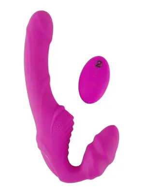 Nasadzovacie penisy, strap-on - Strapless Strap-On 2 vibrátor s diaľkovým ovládaním - ružový - 5505230000