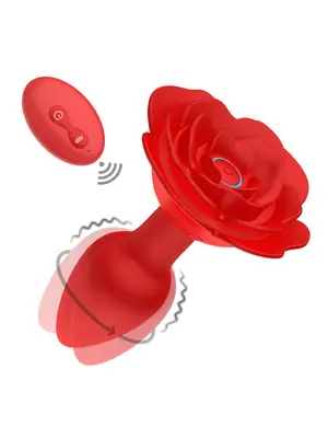 Vibračné análne kolíky - BASIC X rotačný a vibračný análny kolík červený - BSC00452red