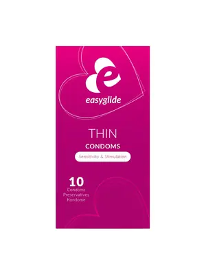 Ultra jemné a tenké kondómy - EasyGlide Extra Thin kondómy 10 ks - ecEGC007