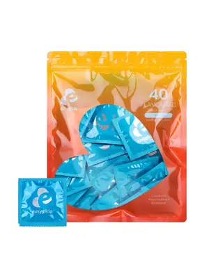 Kondómy s príchuťou - EasyGlide Flavored kondómy 40 ks - ecEGC004