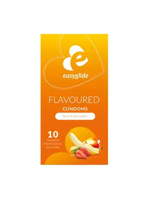Kondómy s príchuťou - EasyGlide Flavored kondómy 10 ks - ecEGC003