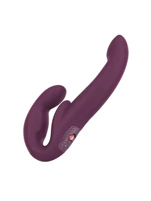 Nasadzovacie penisy, strap-on - FUN FACTORY Share Vibe Pro strap-on - Burgundy - ff26301