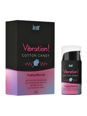 Stimulácia klitorisu a vagíny - intt Vibration! Tingling effect gél - Cotton Candy 15 ml - D-238160
