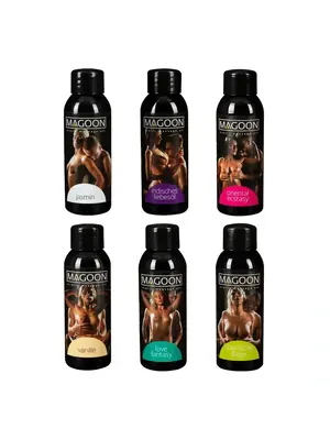 Masážne oleje - MAGOON Testovacia sada masážnych olejov 6 x 50 ml - 6295610000