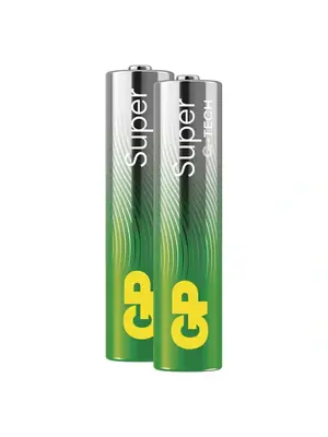 Nabíjačky a batérie - GP Super - alkalická batéria AAA 2 ks - B01102