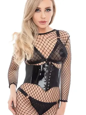 Erotické body a korzety - Kinky Diva Korzetový pás s viazaním - s70827ML - M/L