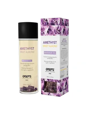 Masážne oleje - exsens Organic masážny olej - Amethyst sweet almond 100 ml - v252347