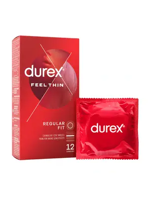 Ultra jemné a tenké kondómy - DUREX Feel Thin Regular fit kondómy 12 ks - 5900627096927