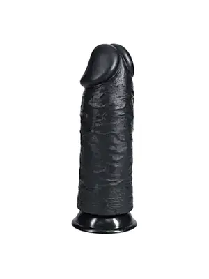 Dildá s prísavkou - RealRock Extra Thick dildo 23 cm - čierne - REA173BLK