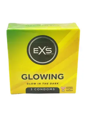Svietiace kondómy - EXS Glow kondómy 3 ks - shm3EXSGLOWnew