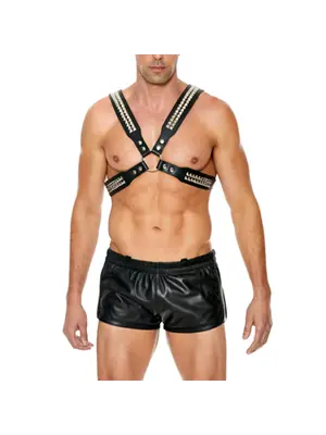 Harness - OUCH! Pyramid Stud harness - postroj - shmOU558BLK