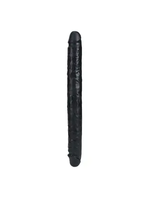 Obojstranné dildá, dvojité - RealRock Slim obojstranné dildo 35,5 cm - čierne - REA184BLK