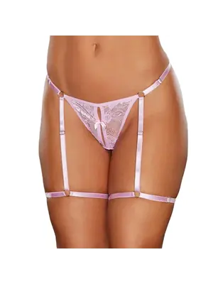 Erotická tangá - Allure - Say it with Garters tangá - ružová - shmA1147P-OS