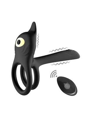 Párové vibrátory - BASIC X Daji párový vibrátor rozširujúci penis čierny - BSC00481