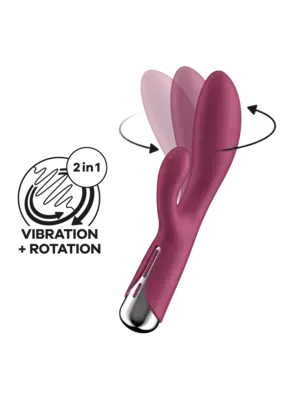 Rotačné a rabbit vibrátory - Satisfyer Spinning Rabbit 1vibrátor - vínový - sat4048727