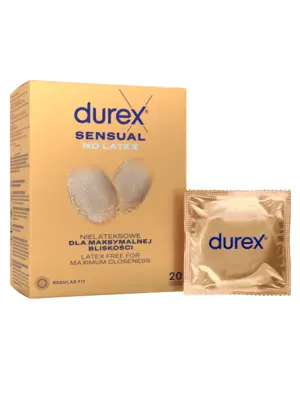 Kondómy bez latexu - Durex kondómy Sensual No Latex 20 ks - 3291885