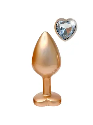 Análne šperky - Gleaming Love Pearl gold análny kolík M - dc22200