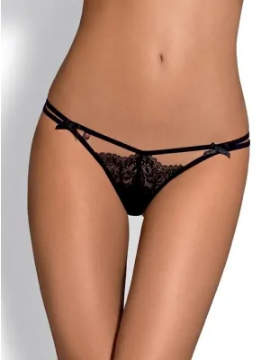Erotické nohavičky - Obsessive Double tangá Intensa čierne - 5901688206164 - L/XL