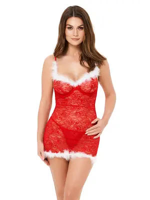Erotické košieľky - Kotek Kristinella košieľka a tangá - s79857LXL - L/XL