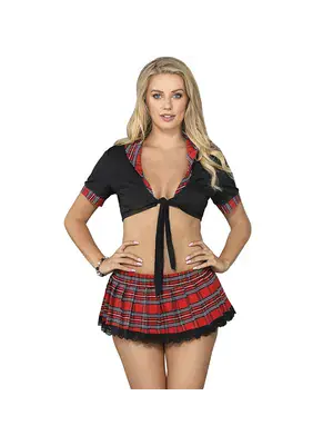 Erotické kostýmy - Subblime kostým Sexy školáčka - červeno-čierny - D-239300 - L/XL