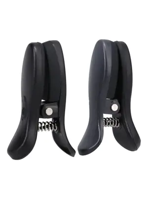 Svorky a prísavky na bradavky - DocJohnson Vibračné svorky na bradavky - čierne - shm2404-12-BX