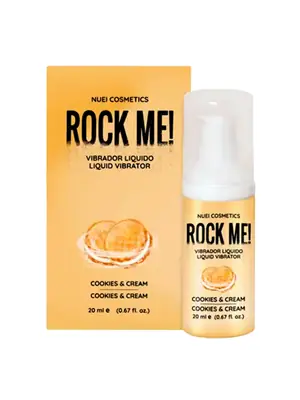 Stimulácia klitorisu a vagíny - NUEI Rock me! tekutý vibrátor 20 ml - Cookies and Cream - shmNU89048