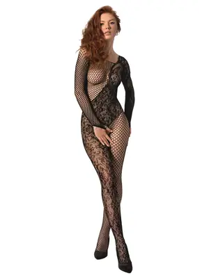 Bodystocking a catsuit - Passion bodystocking BS107 čierny - BS107black