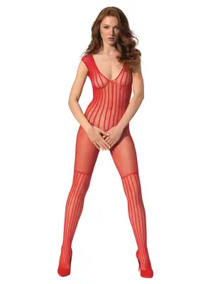 Bodystocking a catsuit - Passion bodystocking BS103 červený - BS103red