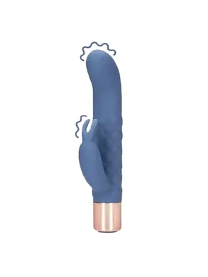 Rotačné a rabbit vibrátory - Loveline Mini Rabbit vibrátor - modrý - LOVE102BLU