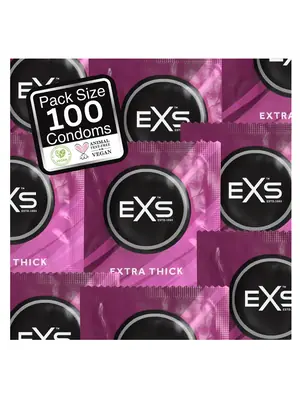 Extra bezpečné a zosilnené kondómy - EXS Extra Thick kondómy 100 ks - shm100EXSEXTSA