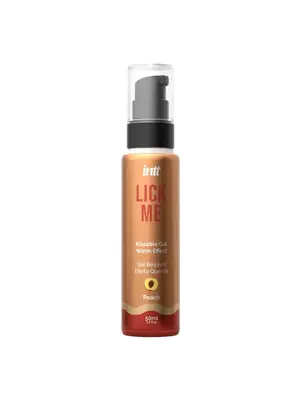 Lubrikační gely pro orální sex - INTT Lick me Zbozkateľný gél s hrejivým efektom 50 ml - Peach - LCK0003