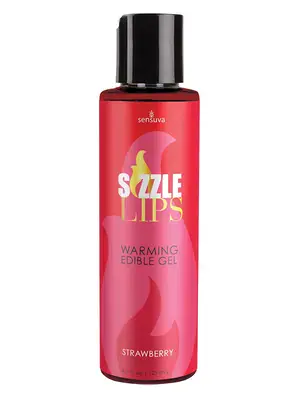 Lubrikačné gély s príchuťou alebo vôňou - SENSUVA Masážny gél hrejivý 125 ml - jahoda - v252546