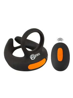 Erekčné krúžky vibračné - REBEL RC Stimulátor semenníkov s erekčným krúžkom - 54042580000