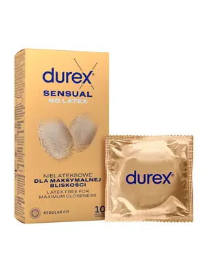 Kondómy bez latexu - DUREX kondómy Sensual No Latex 10 ks - 3291884