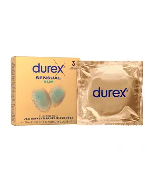 Ultra jemné a tenké kondómy - DUREX kondómy Sensual Slim 3 ks - 3291959