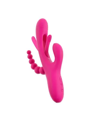 Rotačné a rabbit vibrátory - Sweet Smile Triple vibrátor s extra stimuláciou bodu G - 54052970000
