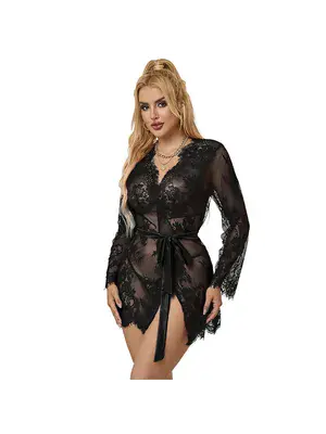 Erotické košieľky - Subblime dámsky župan 953751 - čierny - D-242148 - S/M