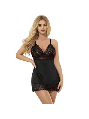 Erotické košieľky - Subblime Košieľka a tangá - čierna - D-239328 - L/XL