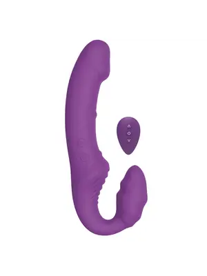 Párové vibrátory - Designer Edition Nymphea vibračný Strap-On - fialový - s10369