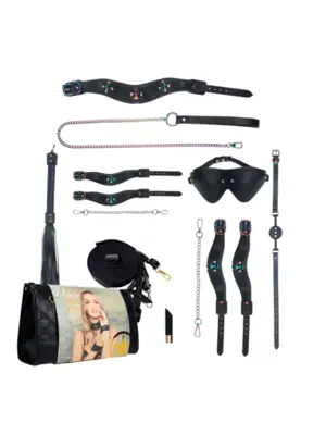 Výhodné BDSM sety - Ouch! Venice Collection Set s taškou - shmOU961BLK