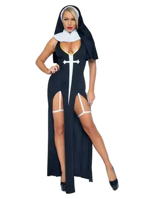 Erotické kostýmy - Leg Avenue kostým Mníška - s88232L - L
