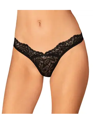 Erotická tangá - Obsessive Bellastia tanga - černá - 23227061141 - XL/XXL
