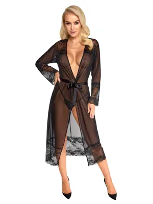 Erotické košieľky - Kissable Kimono - čierne - 27605171111 - S/M