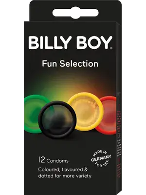 Akčné a darčekové sady kondómov - Billy Boy Fun Selection kondómy 12 ks - srSOPO-BB01-12