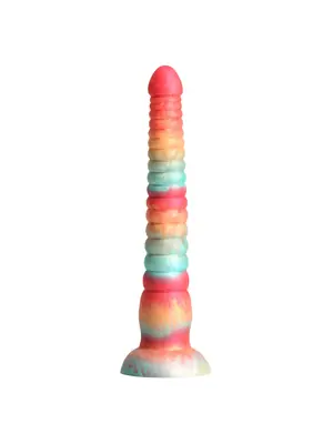 Klasické dildá - Colours Stacked dildo 23 cm - červená/zlatá - v281410