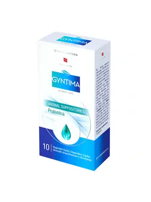 Intímna hygiena a menštruácia - Gyntima vaginálne čapíky Probiotica 10 ks - hph5437224