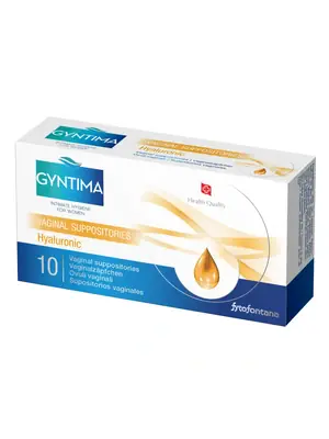 Intímna hygiena a menštruácia - Gyntima vaginálne čapíky Hyaluronic 10 ks - hph3939403