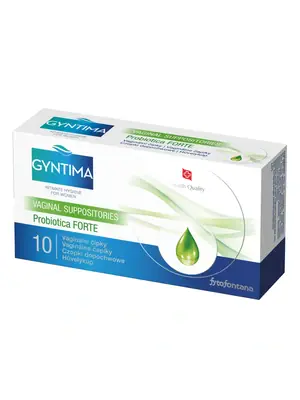 Intímna hygiena a menštruácia - Gyntima vaginálne čapíky Probiotica FORTE 10 ks - hph3842359
