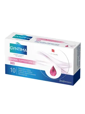 Intímna hygiena a menštruácia - Gyntima vaginálne čapíky Deo 10 ks - hph3743516