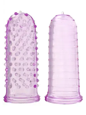 Návleky na prst a prstové vibrátory - ToyJoy Návleky na prst - fialové - s10315-PURPLE